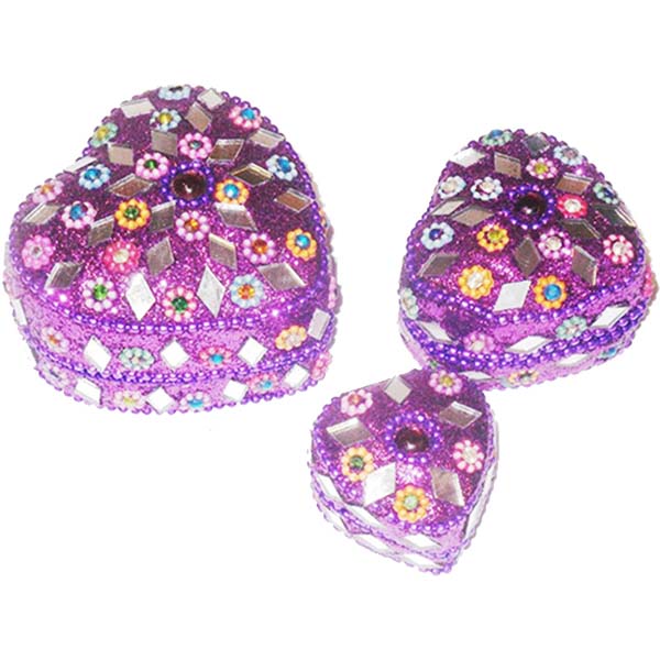 xos Set of 3 Heart Pots x 6 (18 pots in total) The Indian Connection