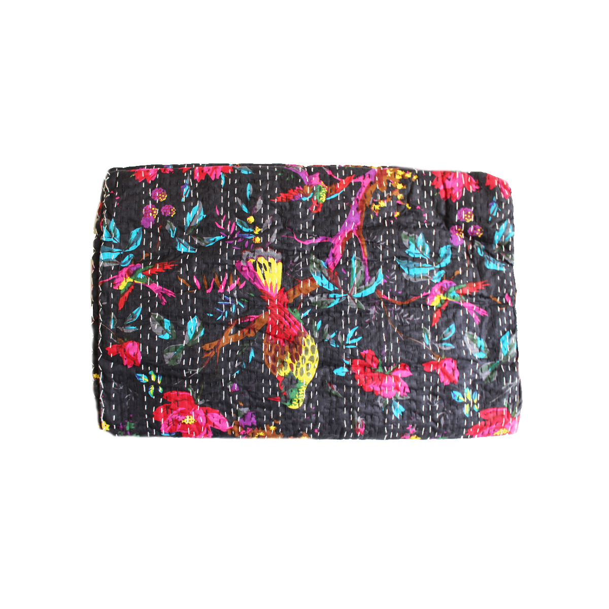 xos Blanket / Throw Handmade Embroidered (Black) The Indian Connection