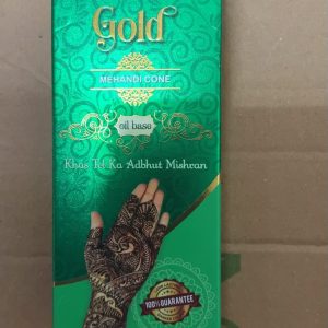 Just Arrived – Gold Mehandi Box of 4 Henna Cones